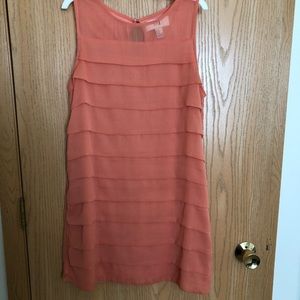 Forever 21 Layered Shift Dress Salmon